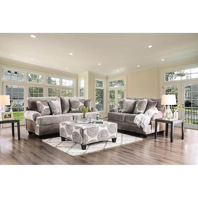 Bonaventura Gray/Pattern Ottoman - Just Furniture (PA) - Multi Location