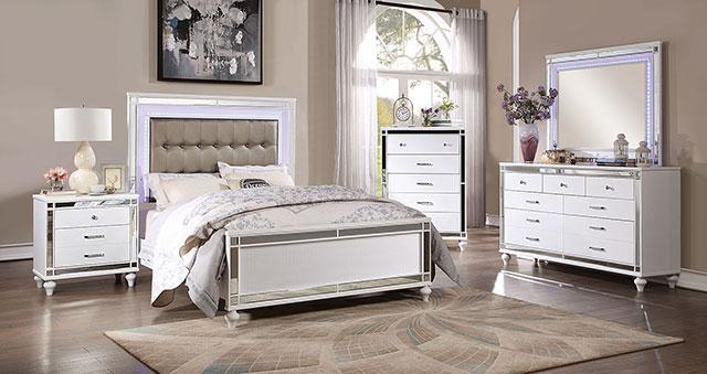 BRACHIUM E.King Bed, White - Just Furniture (PA) - Multi Location