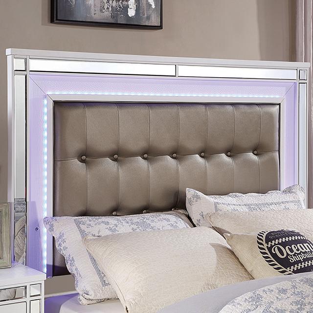 BRACHIUM E.King Bed, White - Just Furniture (PA) - Multi Location
