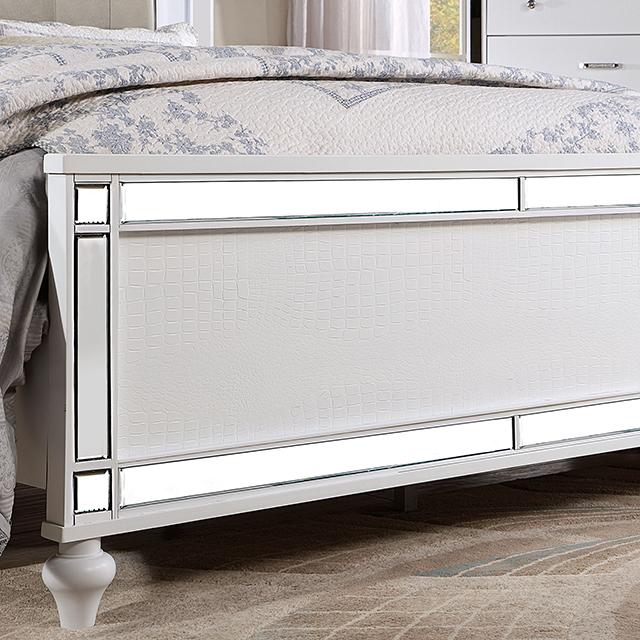 BRACHIUM Cal.King Bed, White - Just Furniture (PA) - Multi Location