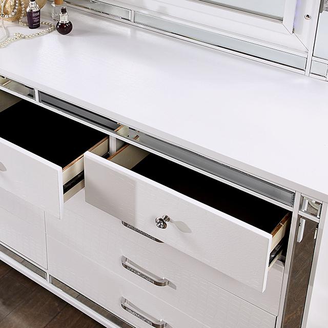 BRACHIUM E.King Bed, White - Just Furniture (PA) - Multi Location