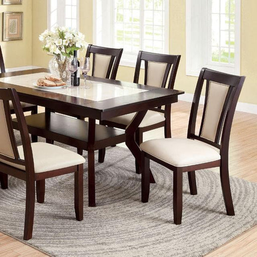 BRENT Dark Cherry/Ivory Dining Table - Just Furniture (PA) - Multi Location