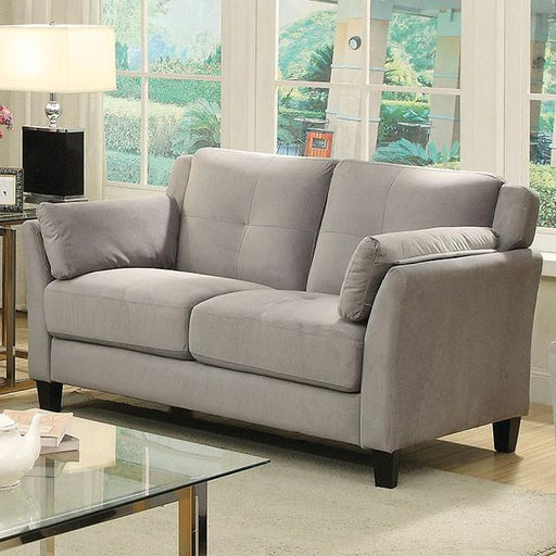 YSABEL Warm Gray Love Seat, Warm Gray (K/D) - Just Furniture (PA) - Multi Location