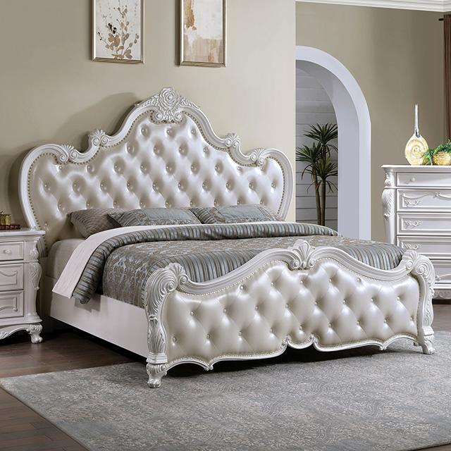 Ventresca 4 & 5 Piece Queen Bedroom Set White & Chrome - Just Furniture (PA) - Multi Location