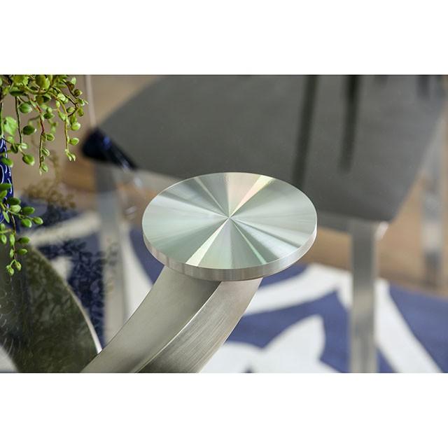 ROXO Silver/Black Round Dining Table - Just Furniture (PA) - Multi Location