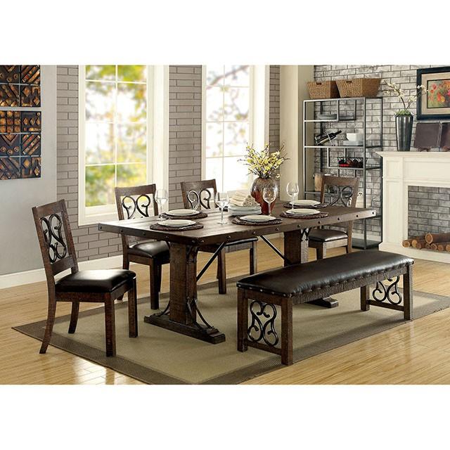 PAULINA Rustic Walnut/Espresso Bench - Just Furniture (PA) - Multi Location