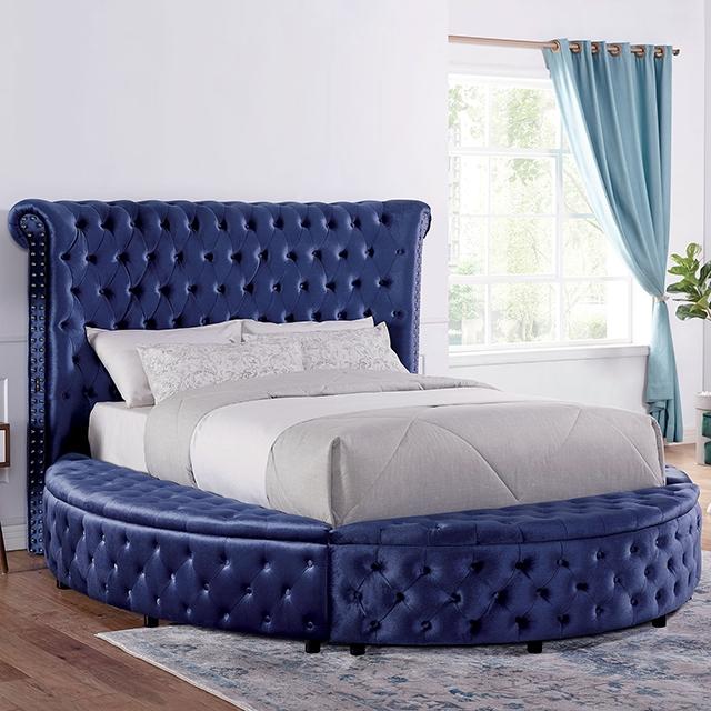 SANSOM E.King & Queen Bed, Black, Blue, & Grey - Just Furniture (PA) - Multi Location