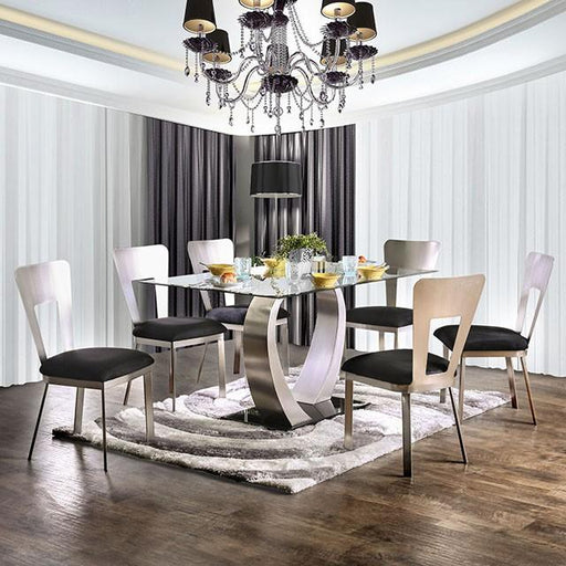 NOVA Silver/Black Dining Table - Just Furniture (PA) - Multi Location