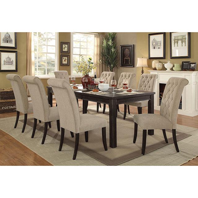Mashall Beige/Antique Black Side Chair, Ivory (2/CTN) - Just Furniture (PA) - Multi Location