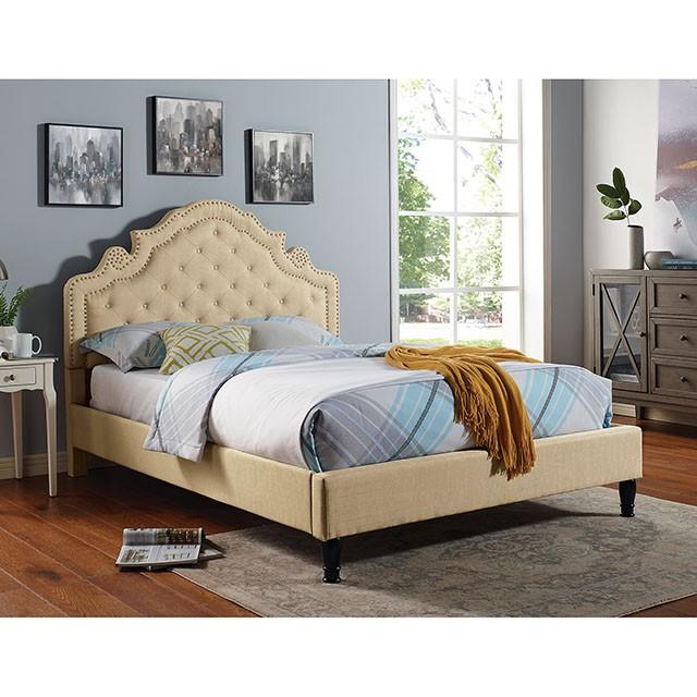Aubree Bed Beige - Just Furniture (PA) - Multi Location