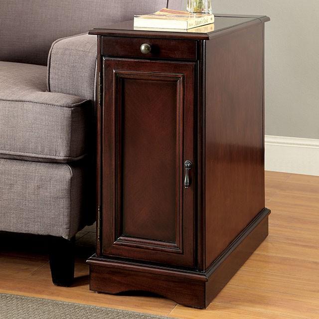 LILITH I Cherry Side Table w/ USB - Just Furniture (PA) - Multi Location
