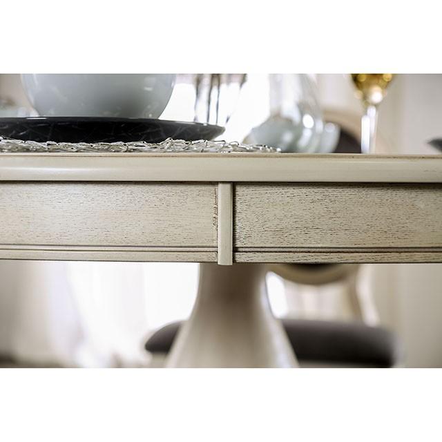 Kathryn Antique White Round Dining Table, Antique White - Just Furniture (PA) - Multi Location