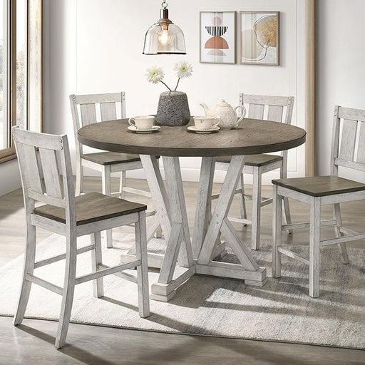 DAKOTA Counter Ht. Table, A. White/Ash Brown - Just Furniture (PA) - Multi Location