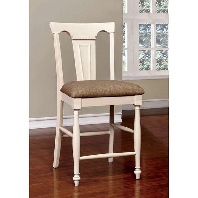SABRINA Off White/Cherry Ctr.Ht. Chair, Cherry & White (2/CTN) - Just Furniture (PA) - Multi Location