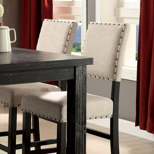 Sania II Antique Black/Beige Counter Ht. Chair (2/CTN) - Just Furniture (PA) - Multi Location