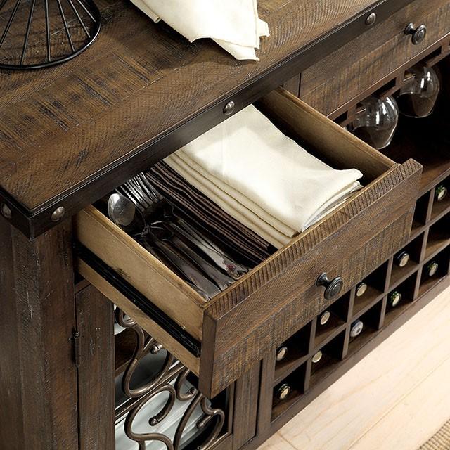 PAULINA Rustic Walnut Server - Just Furniture (PA) - Multi Location