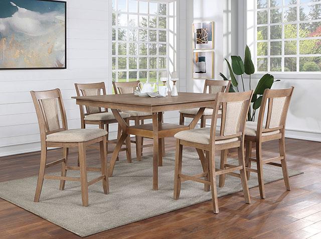 UPMINSTER Counter Ht. Table, Natural Tone - Just Furniture (PA) - Multi Location