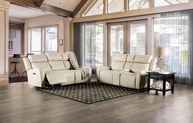Barclay Power Loveseat Beige - Just Furniture (PA) - Multi Location