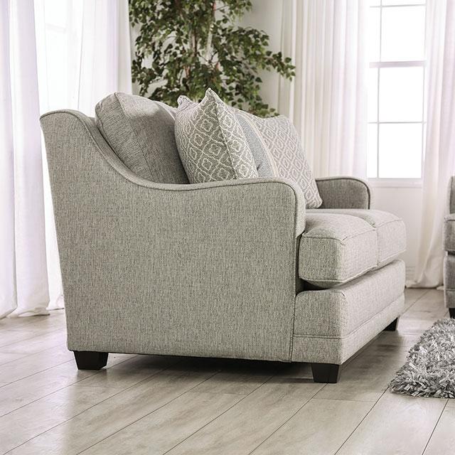 STEPHNEY Loveseat, Gray/Gold - Just Furniture (PA) - Multi Location