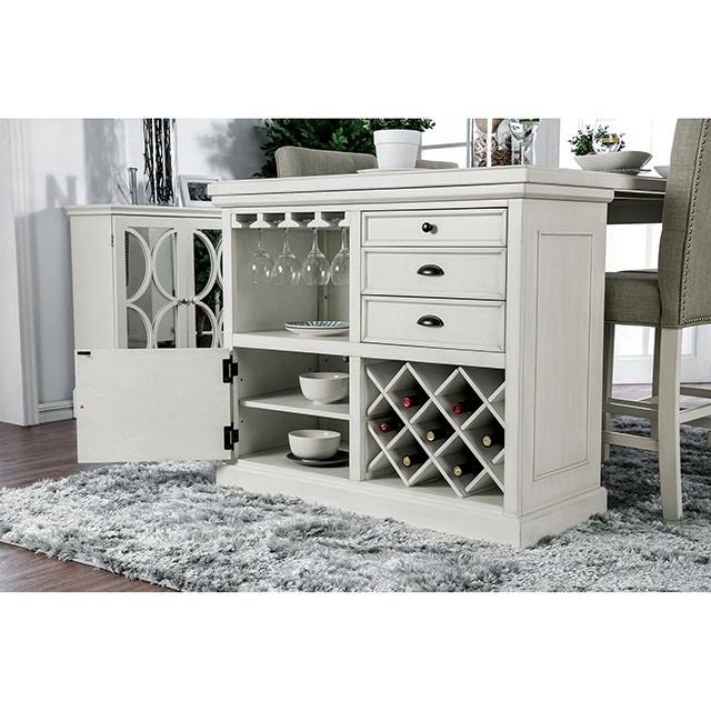Sutton Antique White Counter Ht. Table - Just Furniture (PA) - Multi Location