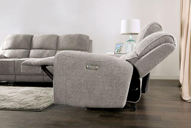 MORCOTE Power Loveseat, Light Gray - Just Furniture (PA) - Multi Location