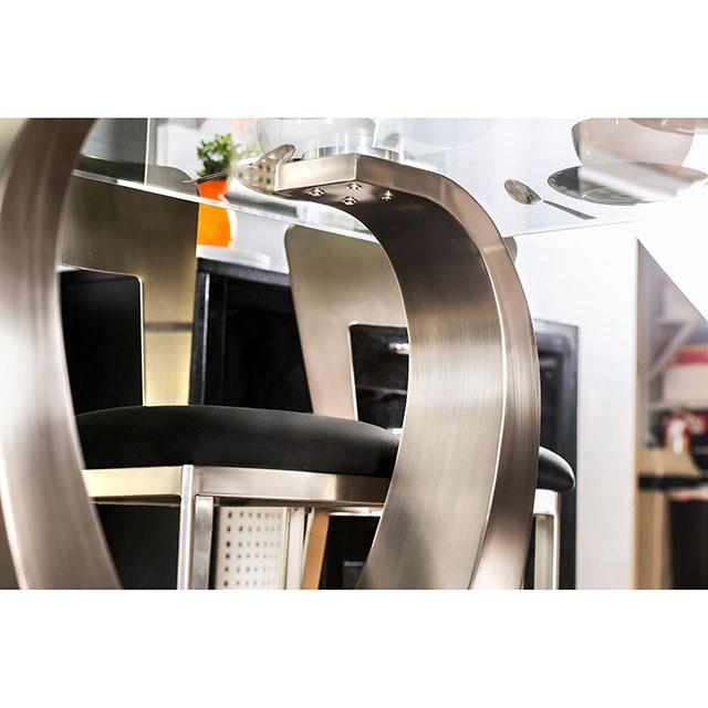 NOVA Silver/Black Dining Table - Just Furniture (PA) - Multi Location