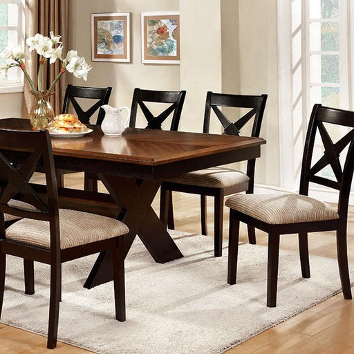 Liberta Dark Oak/Black Dining Table - Just Furniture (PA) - Multi Location