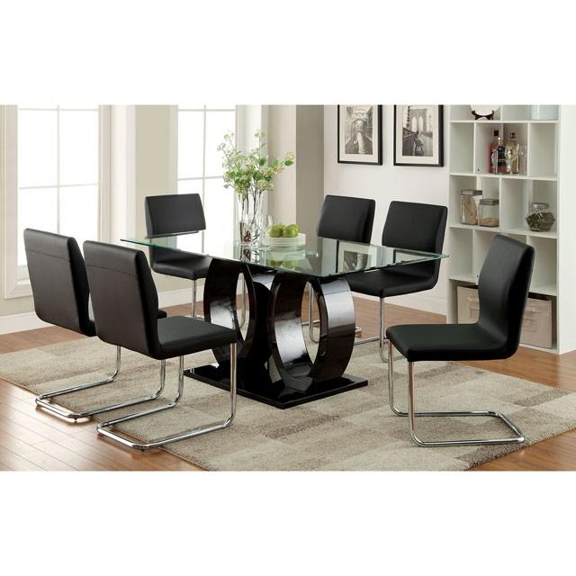 LODIA I Black Dining Table - Just Furniture (PA) - Multi Location