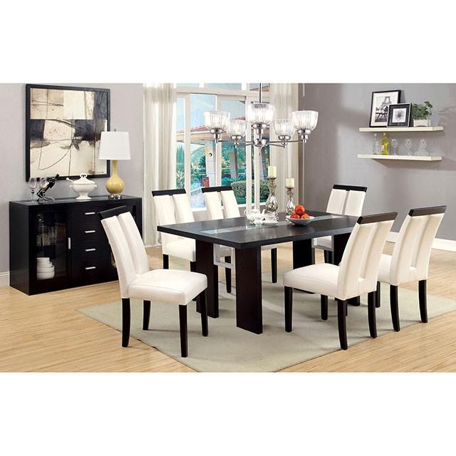Luminar Black Glass-Insert Dining Table - Just Furniture (PA) - Multi Location