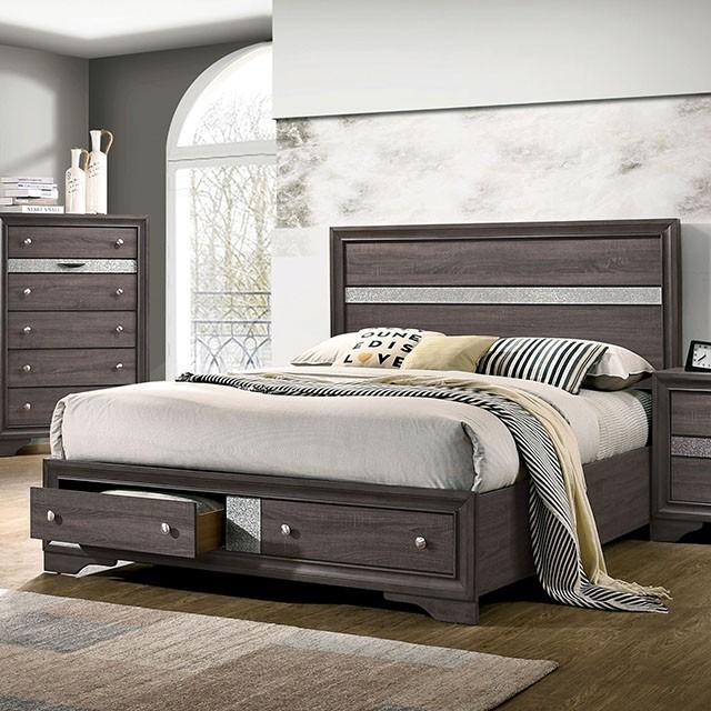 CHRISSY E.King, Full, & Queen Bed White, Grey, & Black - Just Furniture (PA) - Multi Location