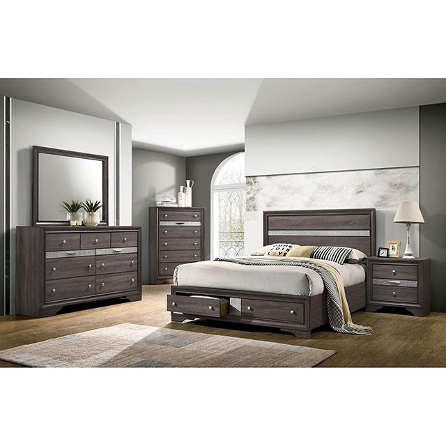 CHRISSY E.King, Full, & Queen Bed White, Grey, & Black - Just Furniture (PA) - Multi Location