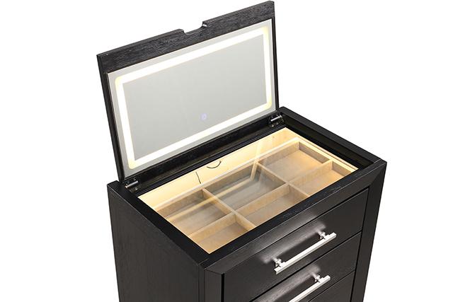 Ashbourne Bedside Vanity Set with Stool Contemporary - Just Furniture (PA) - Multi Location
