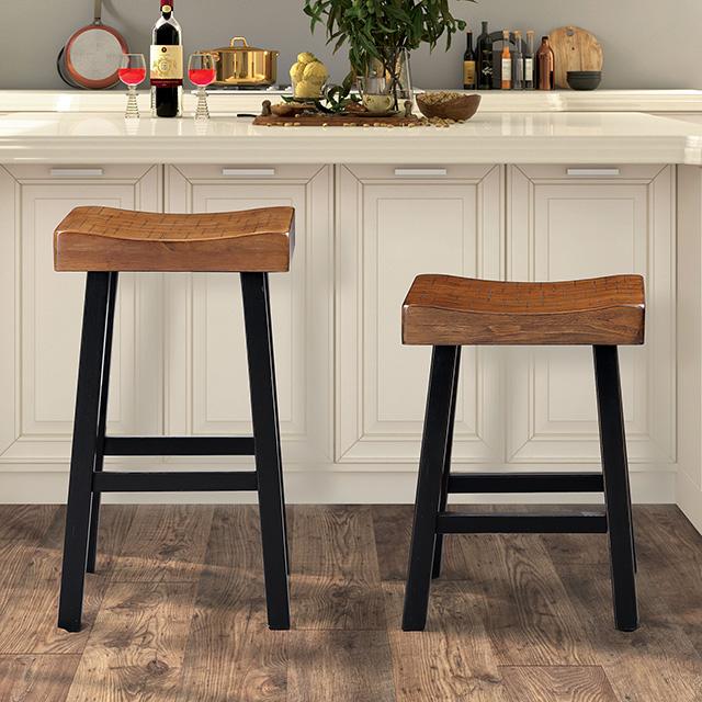 Biasca 24" Stool (2/CTN) White, Brown, & Black - Just Furniture (PA) - Multi Location