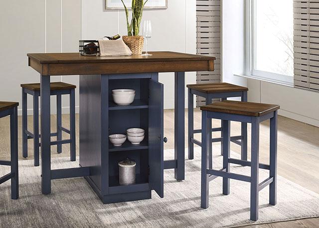Azurine 5 Pc. Counter Ht. Set - Just Furniture (PA) - Multi Location