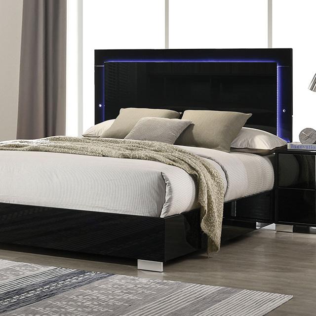 Sinistra Bed Beige, Black, White - Just Furniture (PA) - Multi Location