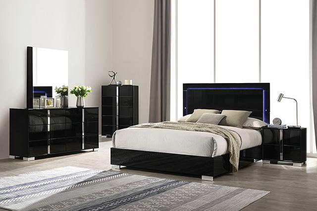 Sinistra Bed Beige, Black, White - Just Furniture (PA) - Multi Location