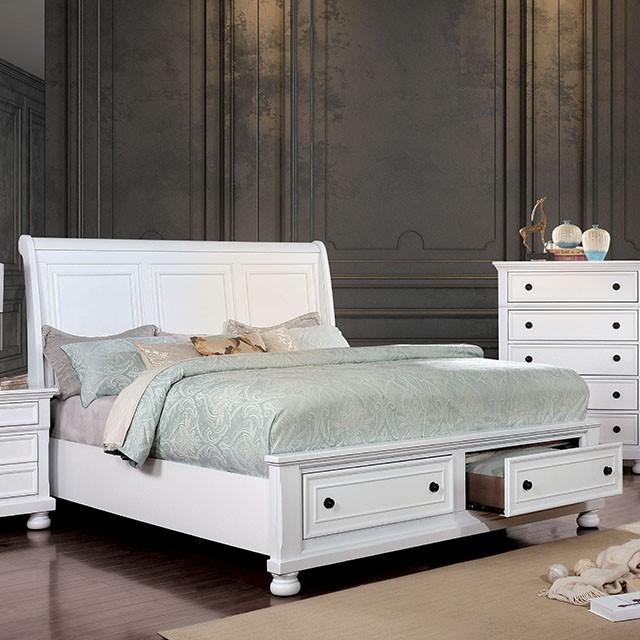 Castor Bed Black, Chrome, & White - Just Furniture (PA) - Multi Location