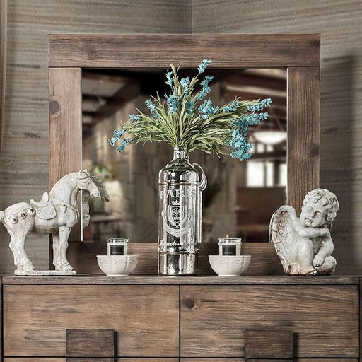 AVEIRO Rustic Natural Tone Mirror - Just Furniture (PA) - Multi Location