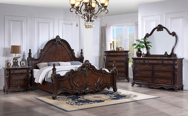 Francione Bed Chrome & Cherry - Just Furniture (PA) - Multi Location