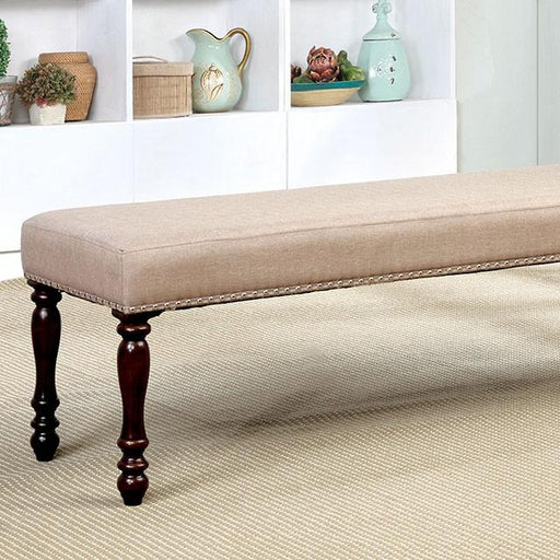 HOLCROFT Antique Cherry/Beige Bench - Just Furniture (PA) - Multi Location