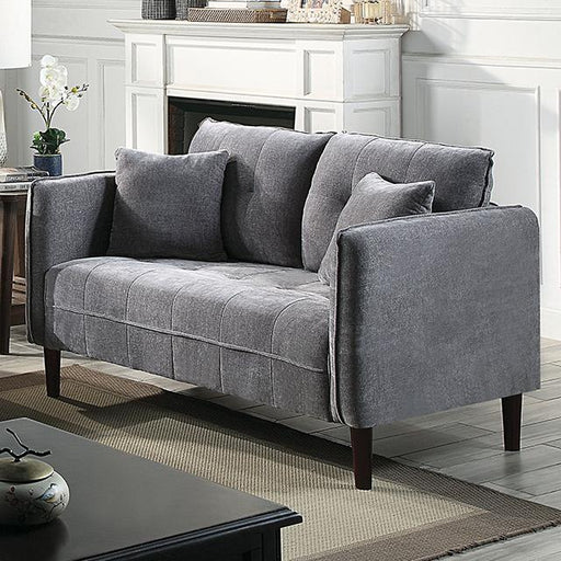 LYNDA Loveseat w/ Pillows, Dark Gray - Just Furniture (PA) - Multi Location