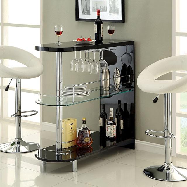 Numbi Black/Chrome Mini Server - Just Furniture (PA) - Multi Location