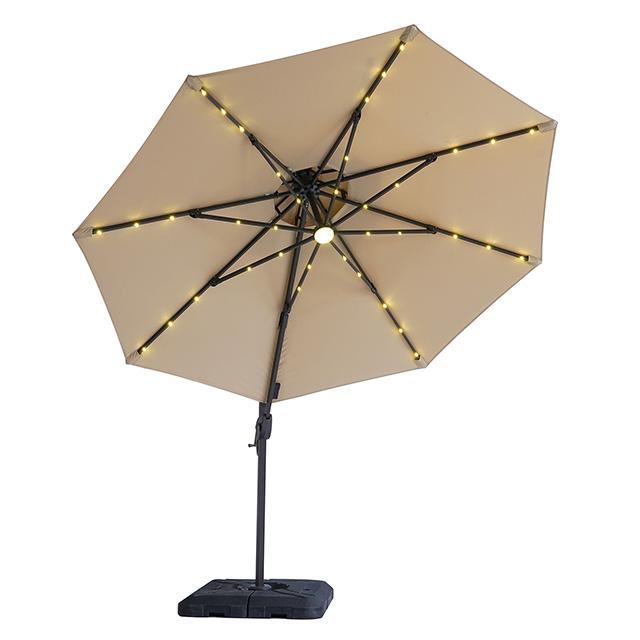 Nuti 10 Ft Round Umbrella w/ LED Light + 37" Large Base - Just Furniture (PA) - Multi Location