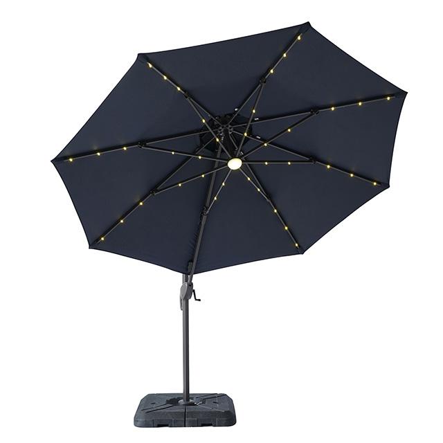 Nuti 10 Ft Round Umbrella w/ LED Light + 37" Large Base - Just Furniture (PA) - Multi Location