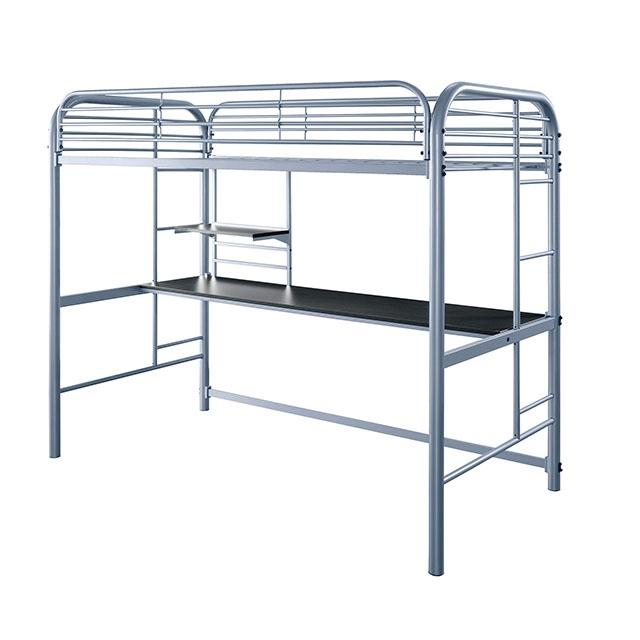 Opal Iii Black & Silver Twin Loft Bed - Just Furniture (PA) - Multi Location