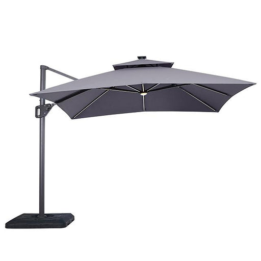 Sano 10 Ft Square Umbrella w/ Double Top w/ LED Light + 37" Large Base - Just Furniture (PA) - Multi Location