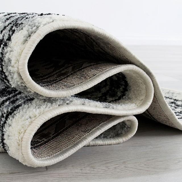 Serang Gray/Black 5' X 7' Area Rug - Just Furniture (PA) - Multi Location