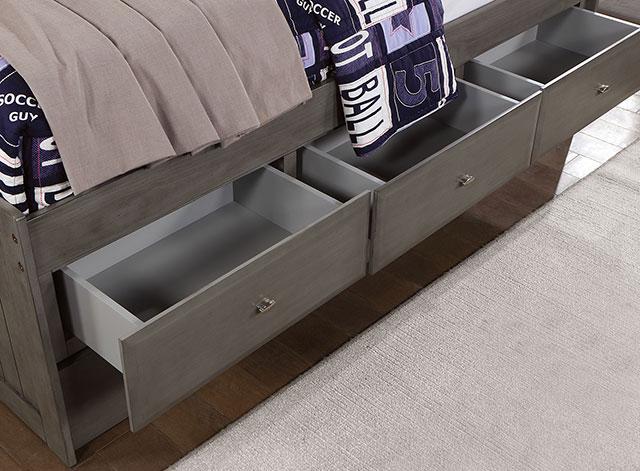 TIBALT Full DayBed w/ Trundle, Dark Gray - Just Furniture (PA) - Multi Location