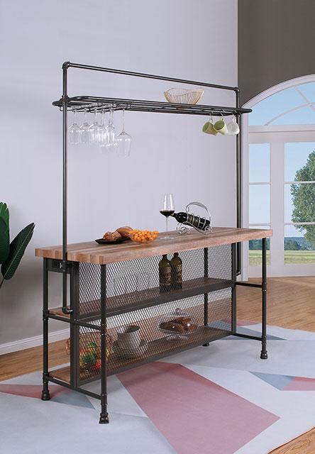 PARIAMAN Bar Table, Sand Black/Natural - Just Furniture (PA) - Multi Location