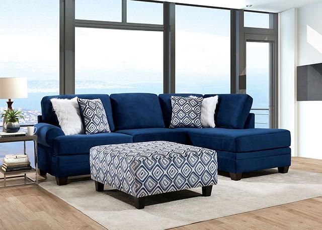 WALDPORT Swivel Chair, Navy - Just Furniture (PA) - Multi Location